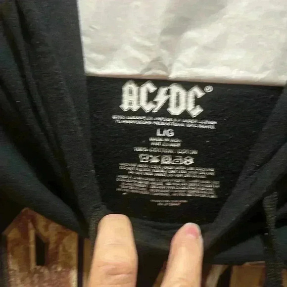 AC DC  Vintage hoodie size large - Picture 3 of 6